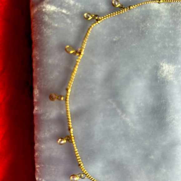 Gold plated necklace with crystals - Picture 3 of 5
